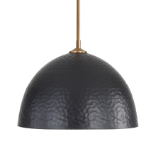 Golden Canada 6950-L MBS-BLK - Golden Lighting Shepard 1-light Pendant in Modern Brass and Matte Black shade